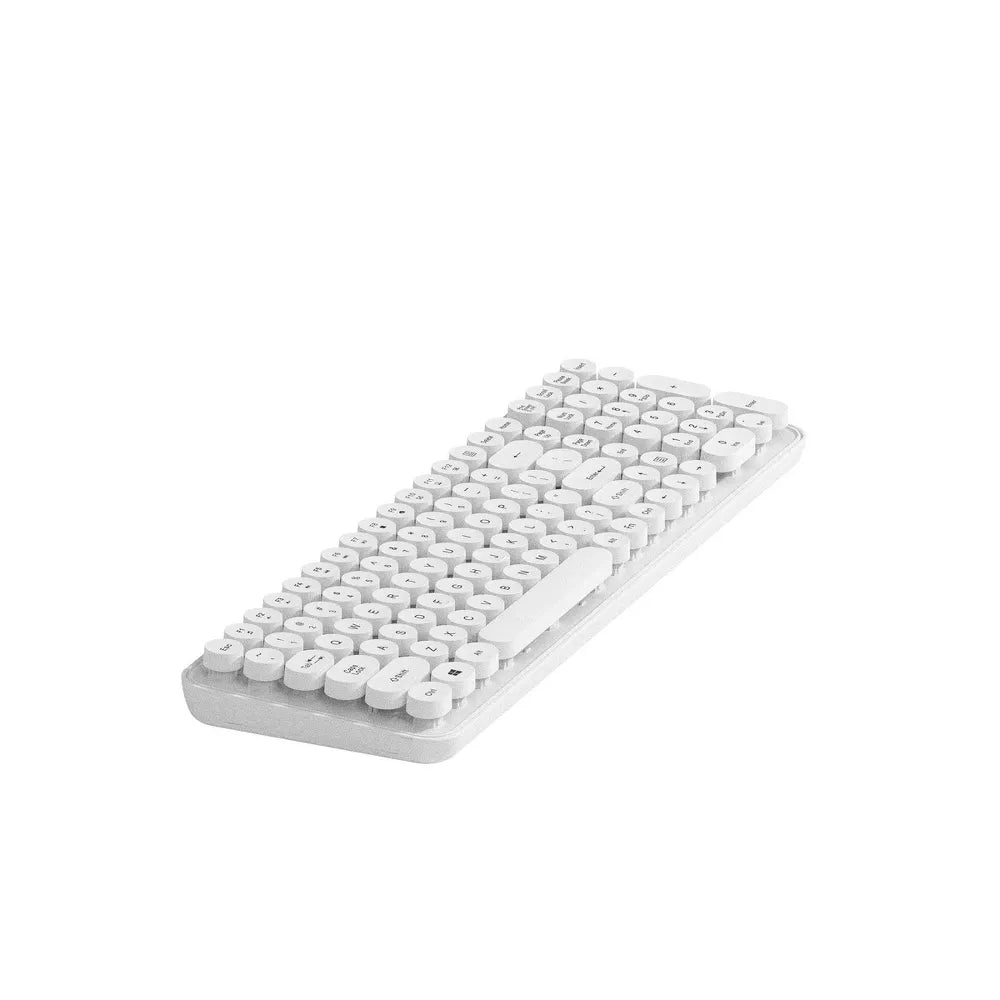 Full-Size Round Pop Key Wireless Membrane Keyboard with Numeric Keypad view 3
