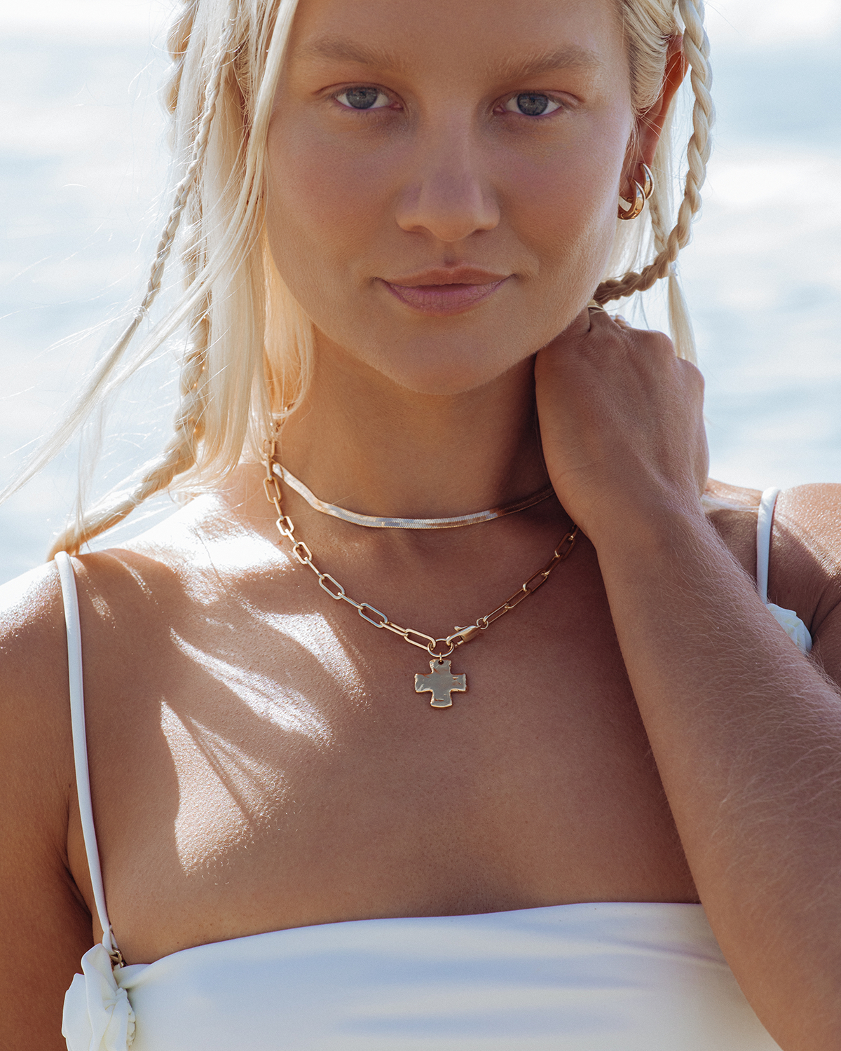 Chunky Cross Necklace Set - Image 2